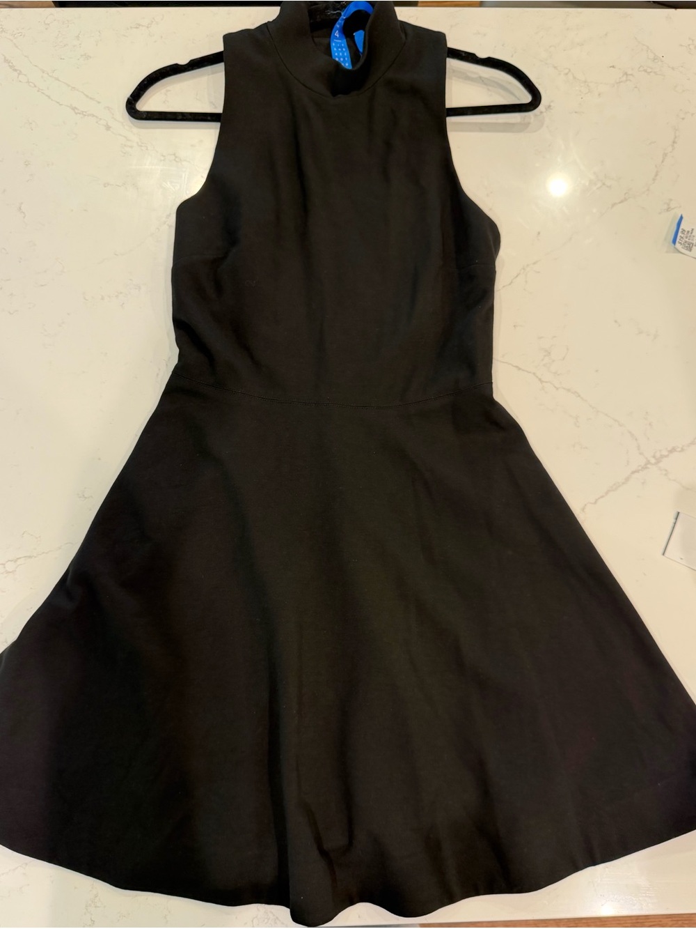 NWT Kit and Ace Classic Black Mock Neck Fit-and-Flare Dress